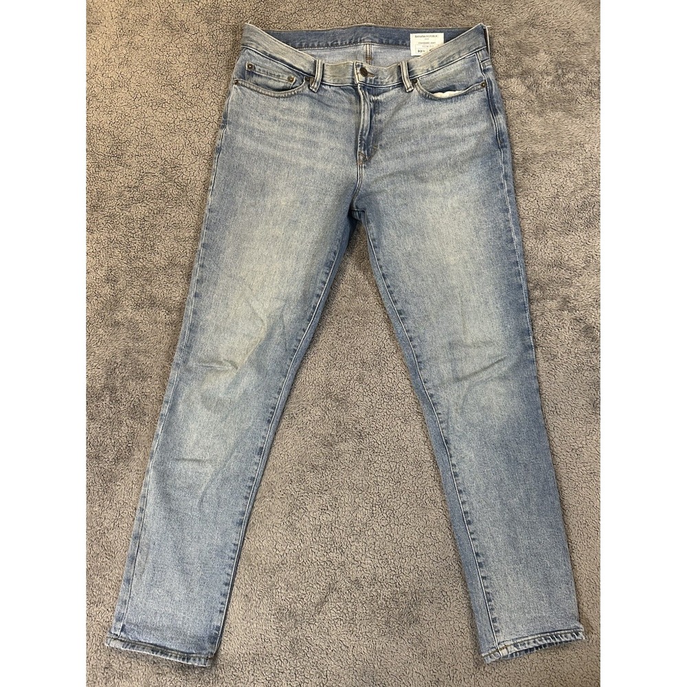 Banana Republic Slim Fit Mens Jeans Size 33x32 Light Wash Zipper Fly